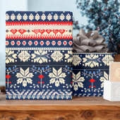 Moderne feestelijke Schattigee roze lelijke kerstt Cadeaupapier