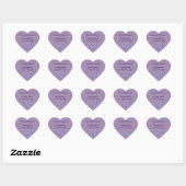 Moderne Felicitaties Met Je Huwelijk Violet Hart Sticker (Vel)