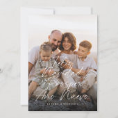 Moderne Feliz Navidad Full Photo Script Kerstmis Feestdagenkaart (Voorkant)