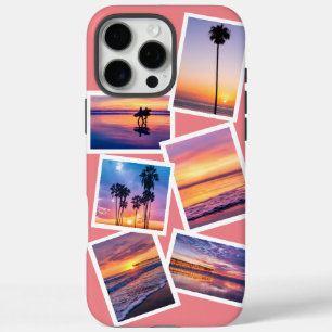 Moderne Feminine Roze Aangepaste Foto Collage iPhone 16 Pro Max Hoesje