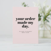 Moderne Feminine Small Business Insert Kaart (Staand voorkant)