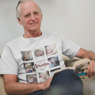 Moderne   FÊTE DES PÈRES   Photo Collage T-shirt