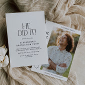 Moderne fete Hij deed het foto afstudeerfeest Kaart