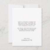 Moderne Fete Hot Roze Fotoboog Afstuderen Bedankkaart (Achterkant)