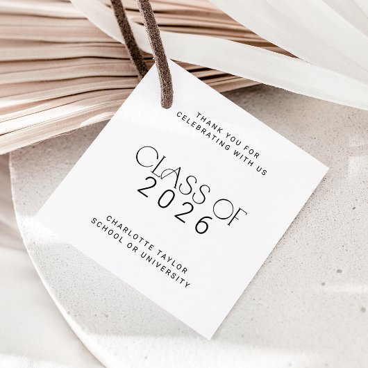 Moderne Fete Klasse van 2025 Bedankt Afstuderen Bedankjes Labels