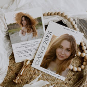 Moderne Fete Minimal Class of 2025 Foto Afstuderen Aankondiging