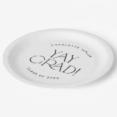 Moderne fete | Minimal Yay Afstudeerder Afstuderen Papieren Bordje (Gekanteld)