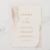 Moderne Feuille Palm Faire-part de mariage (Devant / Derrière)