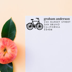 Moderne Fiets Douanenaam & Formeel Terugkeeradres Zelfinktende Stempel