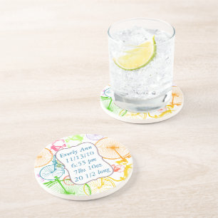 , moderne fiets, heldere kleurenneon-Onderzetters Zandsteen Onderzetter