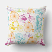  moderne fiets, heldere kleurenneonlaag kussen (Voorkant)