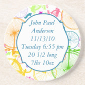  moderne fiets kleurrijke Onderzetters (Voorkant)