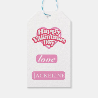 Moderne Fijne Valentijnsdag rode hart liefde Cadeaulabel