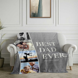 Moderne filmstrip Beste vader ooit foto-inklage Fleece Deken