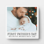 Moderne FIRST FATHERS DAY One foto Fotoplaat (Voorkant)