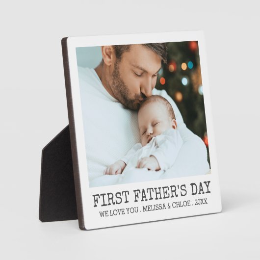 Moderne FIRST FATHERS DAY One foto Fotoplaat (Voorkant)