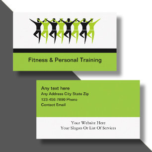 Moderne fitness- en personal trainer nieuw visitekaartje