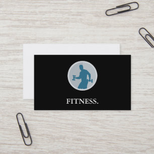 Moderne fitness in zwart en wit visitekaartje