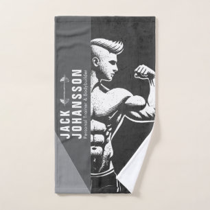 Moderne Fitness Trainer Bodybuilding Gym Instructo Handdoek