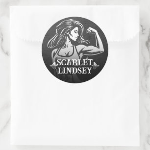 Moderne Fitness Trainer Bodybuilding Gym Instructo Ronde Sticker