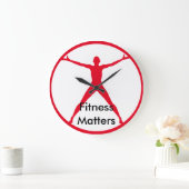 Moderne fitnessthema grote klok (Huis)