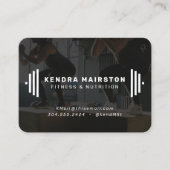 Moderne fitnesstrainer visitekaartje met foto (Voorkant)