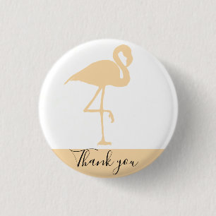 Moderne Flamingo, bedankt Ronde Button 3,2 Cm