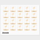 Moderne Flamingo, Dank u vierkant Sticker (Vel)