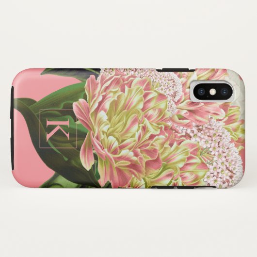 Moderne flessenmonogram Case-Mate iPhone case (Achterkant (horizontaal))