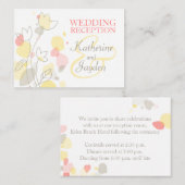 Moderne fleur confetti mariage info carte boîtier (Devant / Derrière)