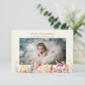 Moderne, Fleur Sauvage, 2 Photo Nouveau-Né Merci (Debout devant)