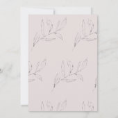 Moderne Flora bruiloft uitnodiging (Achterkant)