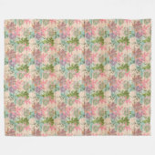 Moderne flora op hout, populair fleece deken (Voorkant (Horizontaal))