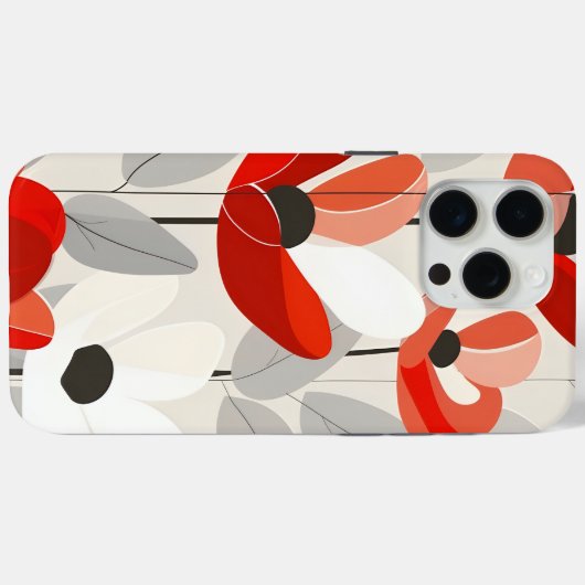 Moderne Floral Art Print Case-Mate iPhone Case (Achterkant (horizontaal))