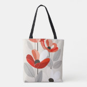 Moderne Floral Art Print Draagtas (Achterkant)