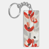 Moderne Floral Art Print Sleutelhanger (Voorkant Links)
