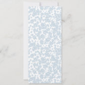 Moderne Floral Blue 30e anniversaire Invitation (Dos)