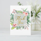 Moderne Floral Botanique Élégant Merci chic (Debout devant)