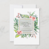 Moderne Floral Botanique Élégant Merci chic (Dos)