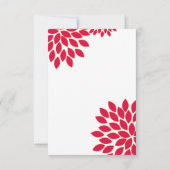 Moderne Floral Chrysanthemum Wedding Invitations Kaart (Achterkant)