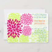 Moderne Floral Chrysanthemum Wedding Invitations Kaart (Voorkant)