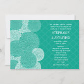 Moderne Floral Chrysanthemum Wedding Invitations Kaart (Voorkant)