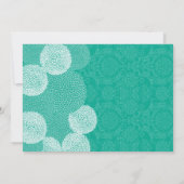 Moderne Floral Chrysanthemum Wedding Invitations Kaart (Achterkant)