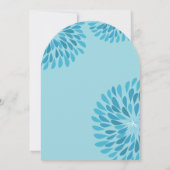 Moderne Floral Chrysanthemum Wedding Invitations Kaart (Achterkant)