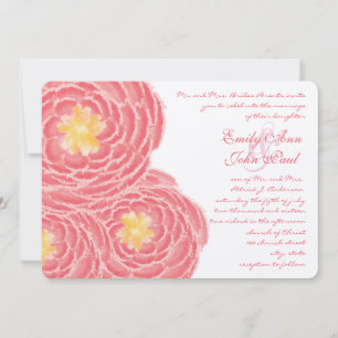 Moderne Floral Chrysanthemum Wedding Invitations Kaart