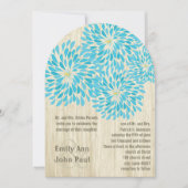 Moderne Floral Chrysanthemum Wedding Invitations Kaart (Voorkant)