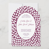 Moderne Floral Chrysanthemum Wedding Invitations Kaart (Voorkant)