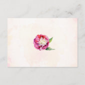 Moderne Floral Coral Peony Trouwaccommodaties Informatiekaartje (Achterkant)