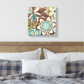 Moderne Floral Design Canvas Afdruk (Insitu (Slaapkamer))