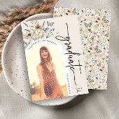 Moderne Floral Graduate Faire-part